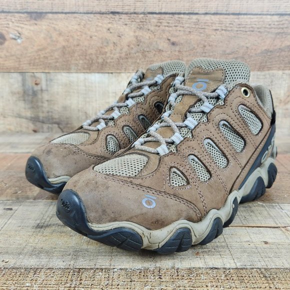 Oboz Sawtooth II Waterproof Women Sz 9.5 Low Hiking Shoes Tan Outdoor Shoes - Picture 3 of 9